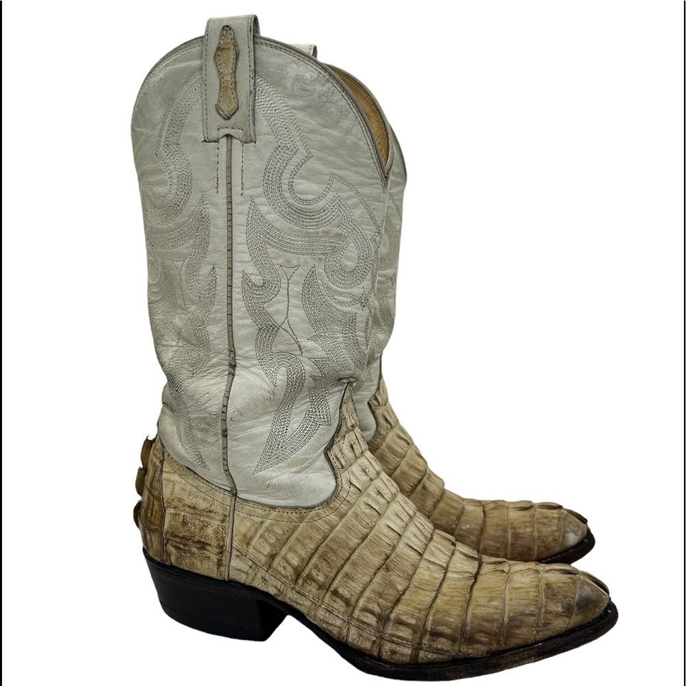 EL GENERAL Rare Hornback Crocodile Boots